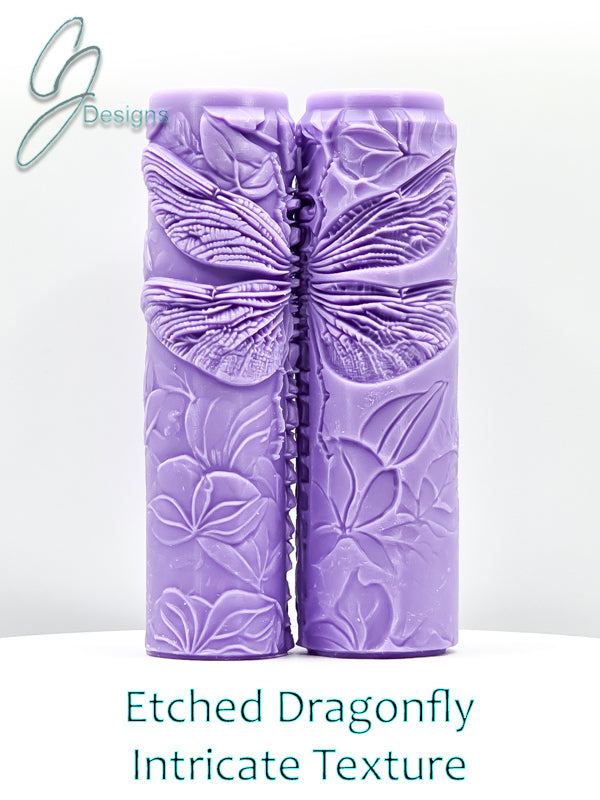 Etched Dragonfly Intricate Detail Texture Roller