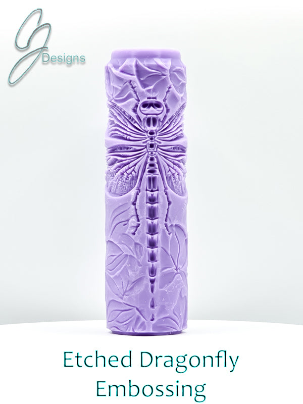 Etched Dragonfly Intricate Detail Texture Roller