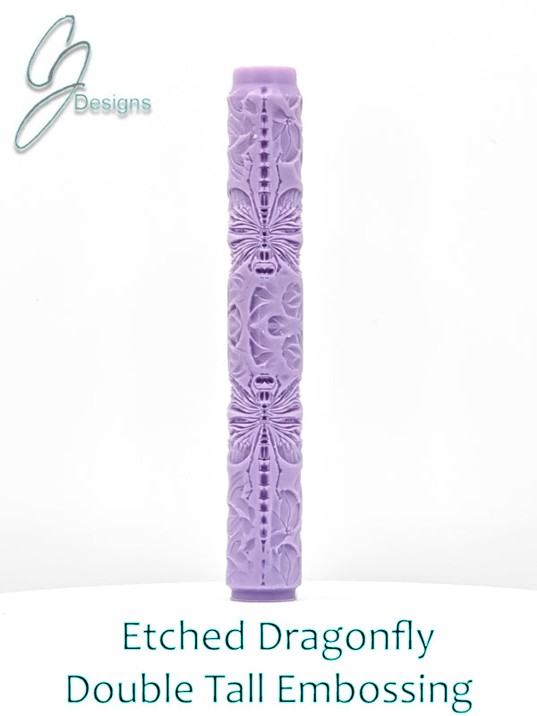 Etched Dragonfly Intricate Detail Texture Roller