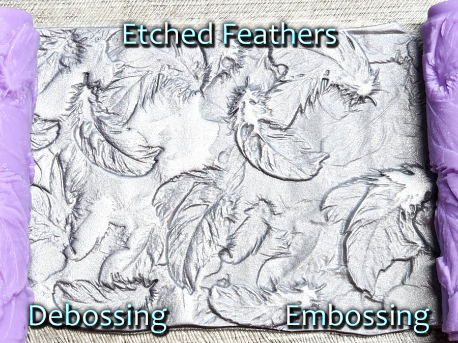 Etched Feathers Intricate Detail Texture Roller