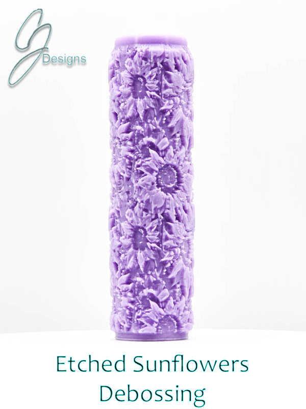 Etched Sunflowers  Intricate Detail Texture Roller