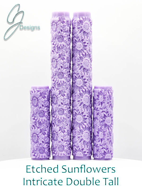 Etched Sunflowers  Intricate Detail Texture Roller