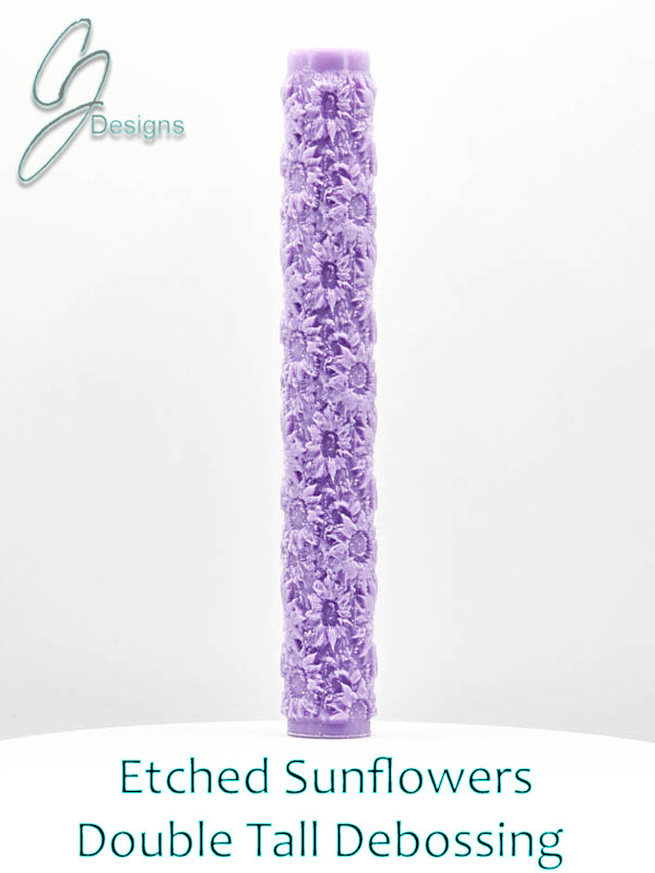 Etched Sunflowers  Intricate Detail Texture Roller