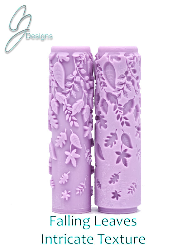 Falling Leaves Intricate Detail Texture Roller with DoubleTall Option