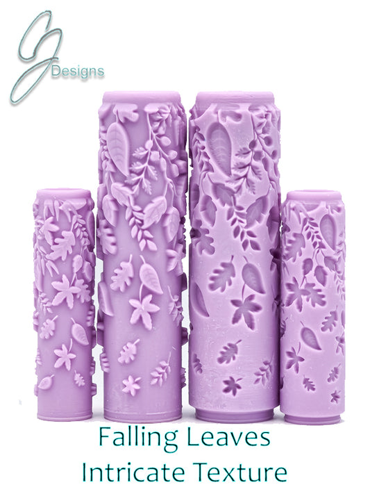 Falling Leaves Intricate Detail Texture Roller with DoubleTall Option