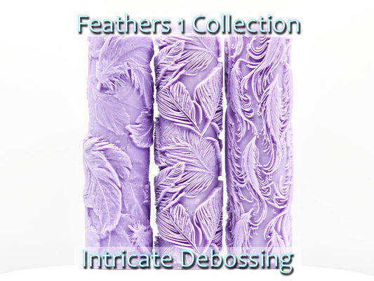 Feathers Collection Intricate Detail Texture Rollers