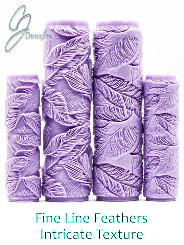 Fine Line Feathers Intricate Detail Texture Roller