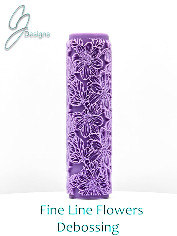 Fine Line Flowers Intricate Detail Texture Roller