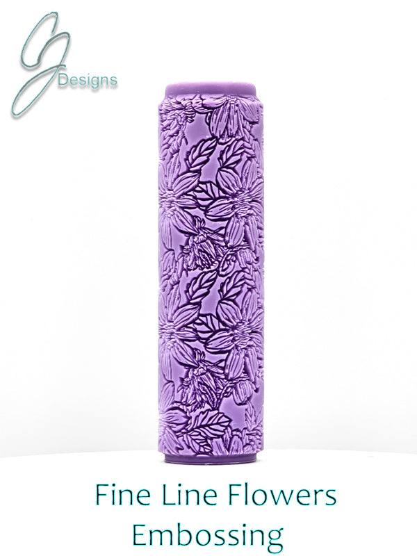 Fine Line Flowers Intricate Detail Texture Roller