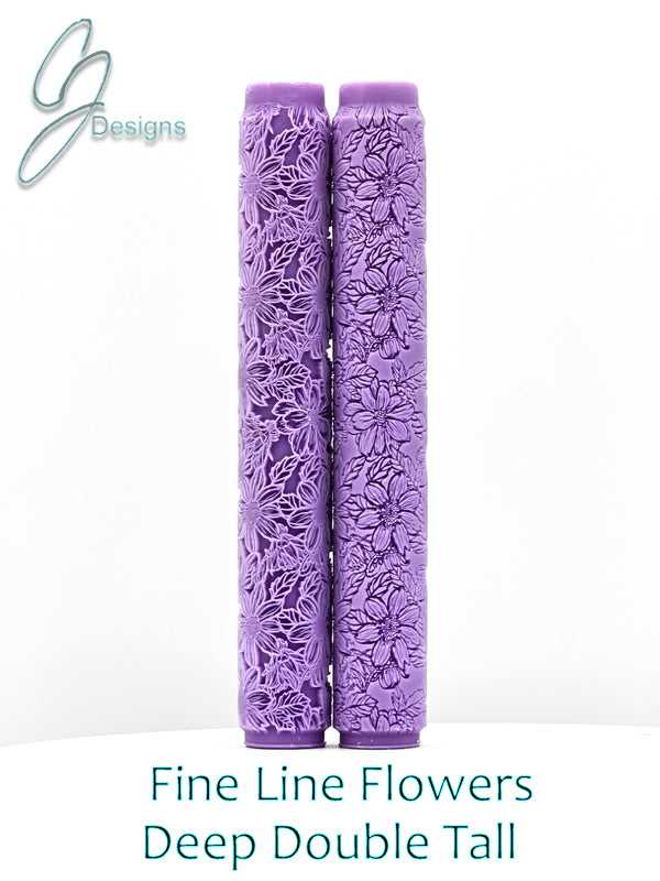 Fine Line Flowers Intricate Detail Texture Roller