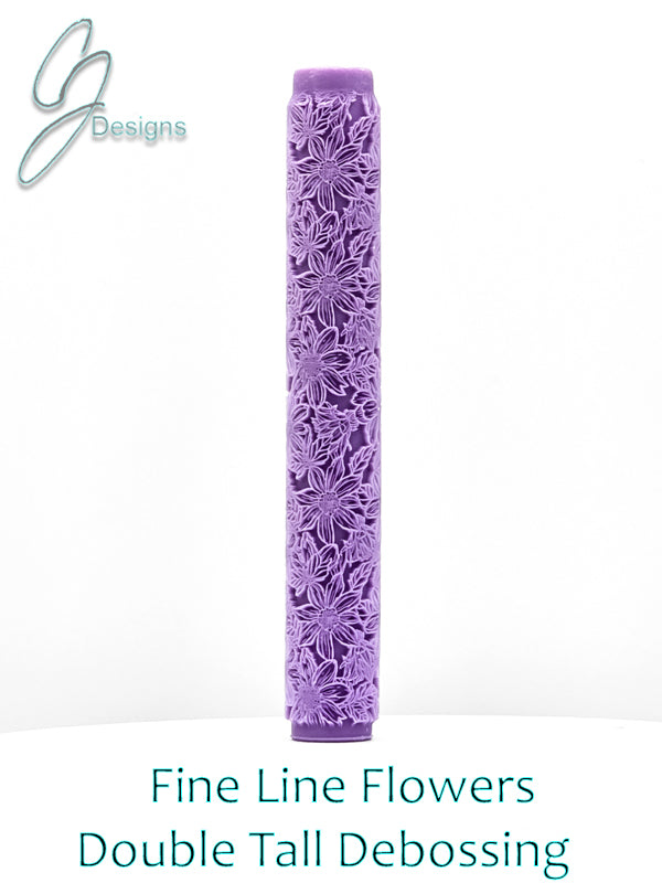 Fine Line Flowers Intricate Detail Texture Roller