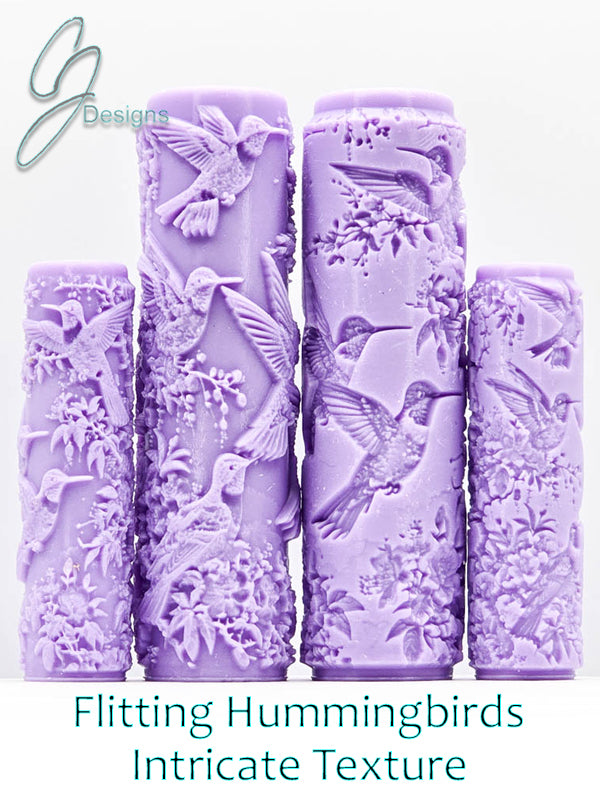 Flitting Hummingbirds Intricate Detail Texture Roller