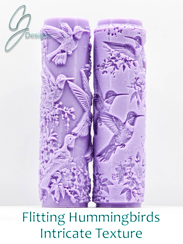 Flitting Hummingbirds Intricate Detail Texture Roller