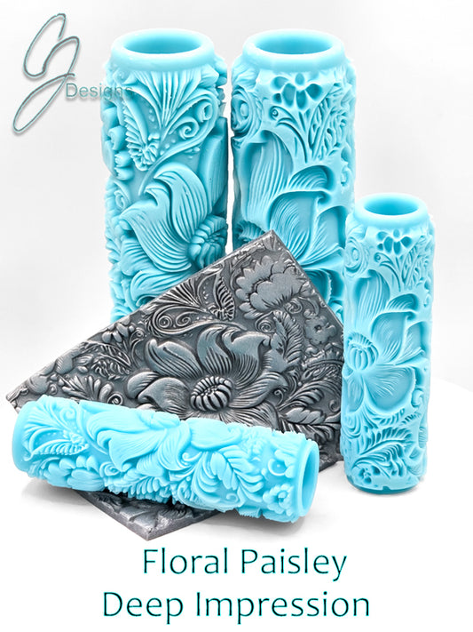 Floral Paisley Deep Impression Texture Rollers