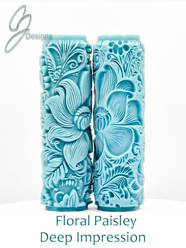 Floral Paisley Deep Impression Texture Rollers