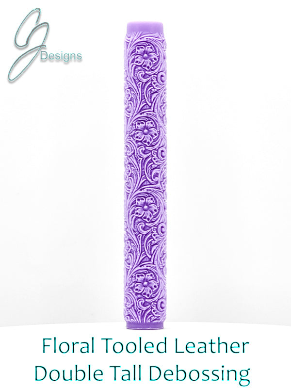 Floral Tooled Leather Intricate Detail Texture Roller