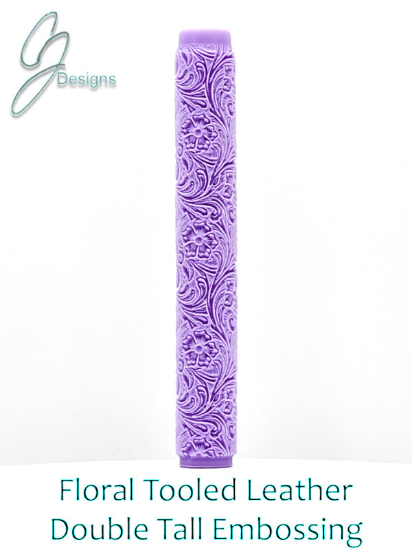 Floral Tooled Leather Intricate Detail Texture Roller