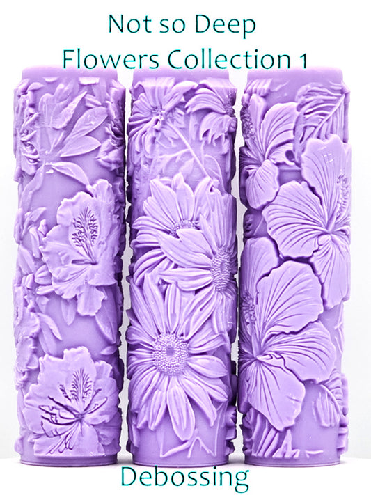Not so Deep Flowers Collections Intricate Detail Texture Rollers