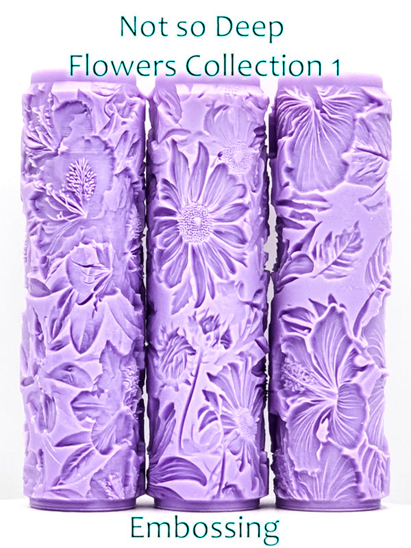 Not so Deep Flowers Collections Intricate Detail Texture Rollers