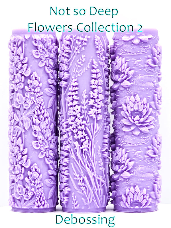 Not so Deep Flowers Collections Intricate Detail Texture Rollers