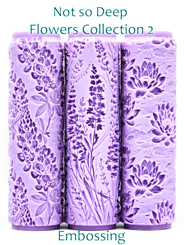 Not so Deep Flowers Collections Intricate Detail Texture Rollers