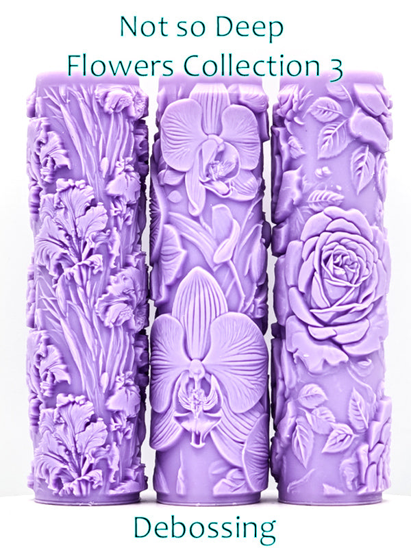 Not so Deep Flowers Collections Intricate Detail Texture Rollers