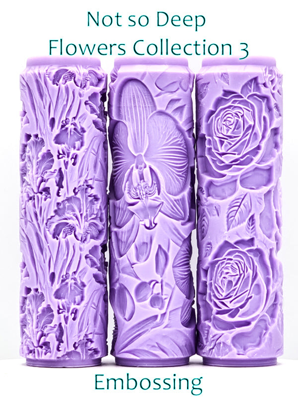Not so Deep Flowers Collections Intricate Detail Texture Rollers