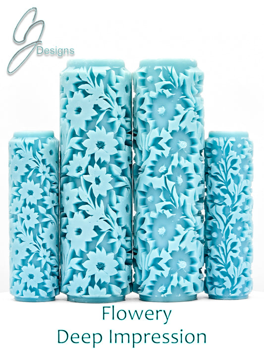 Flowery Deep Impression Texture Rollers