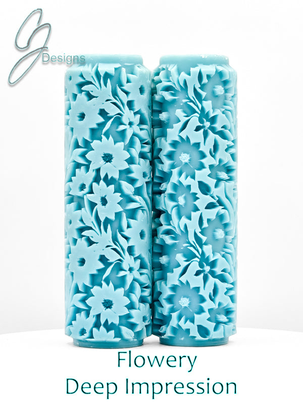 Flowery Deep Impression Texture Rollers