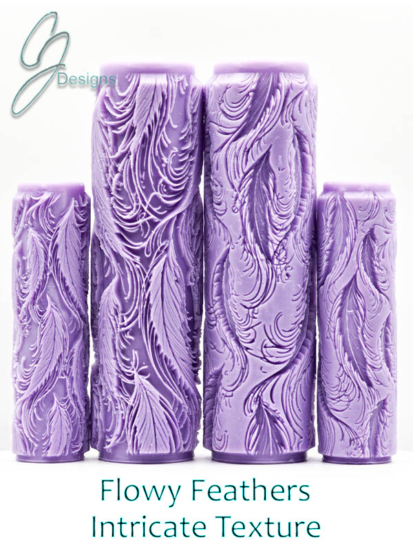 Flowy Feathers Intricate Detail Texture Roller