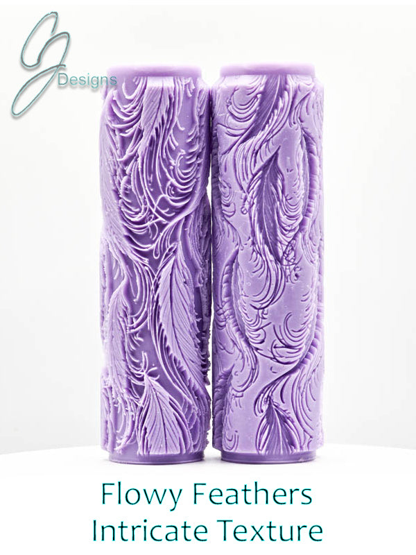 Flowy Feathers Intricate Detail Texture Roller
