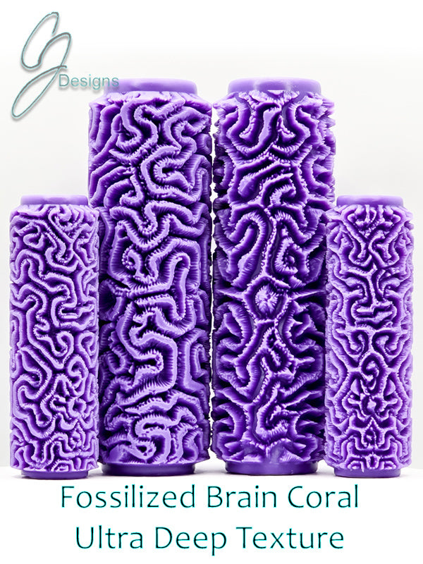 Fossilized Brain Coral Nature's Textures Collection Ultra Deep Texture Roller