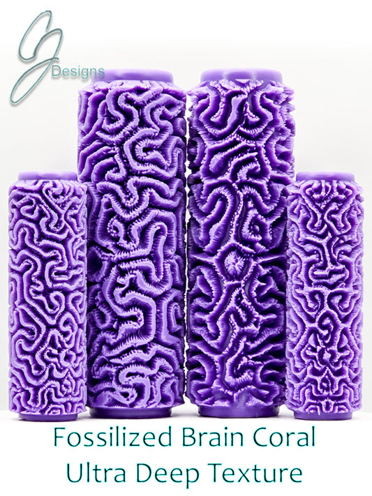 Fossilized Brain Coral Nature's Textures Collection Ultra Deep Texture Roller
