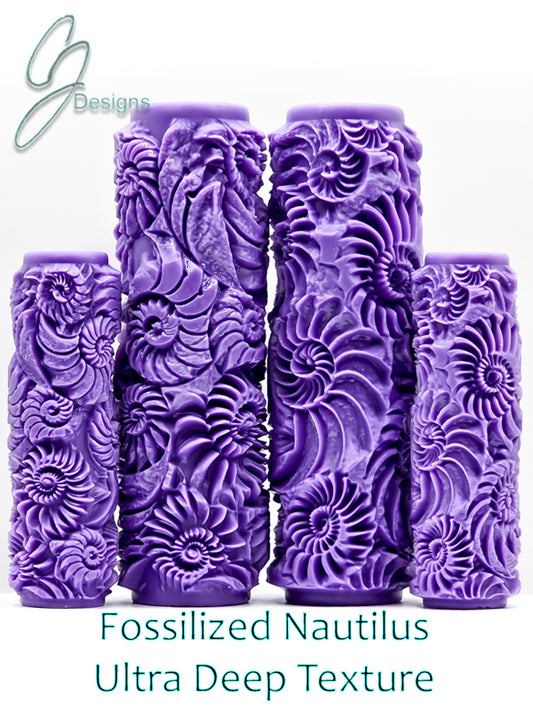 Fossilized Nautilus Nature's Textures Collection Ultra Deep Texture Roller