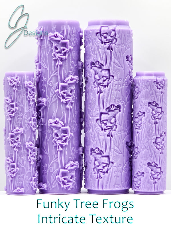 Funky Tree Frogs Intricate Detail Texture Roller