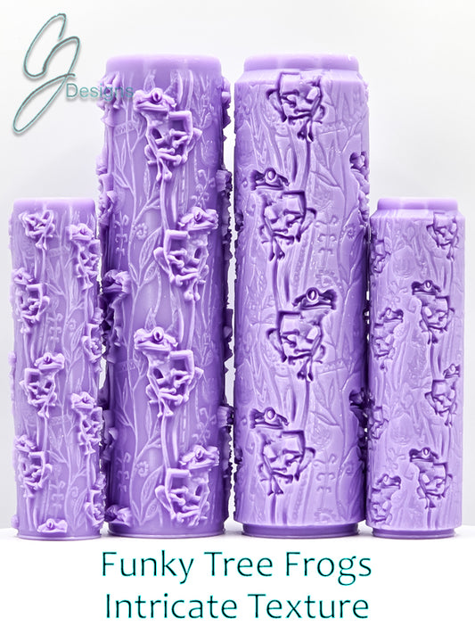 Funky Tree Frogs Intricate Detail Texture Roller