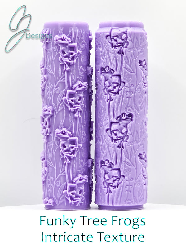 Funky Tree Frogs Intricate Detail Texture Roller