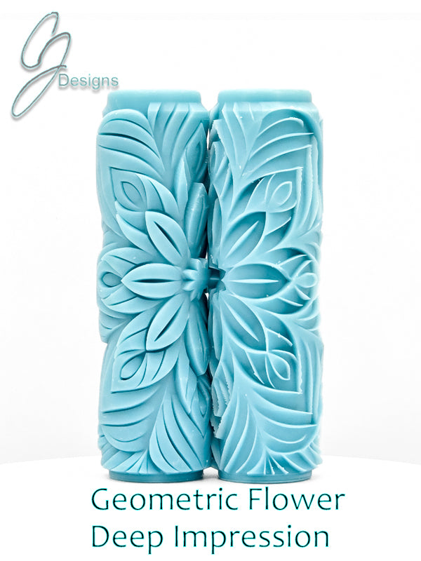 Geometric Flower Deep Impression Texture Rollers