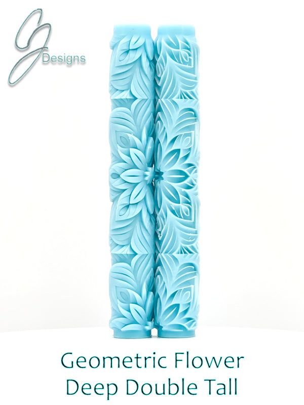 Geometric Flower Deep Impression Texture Rollers