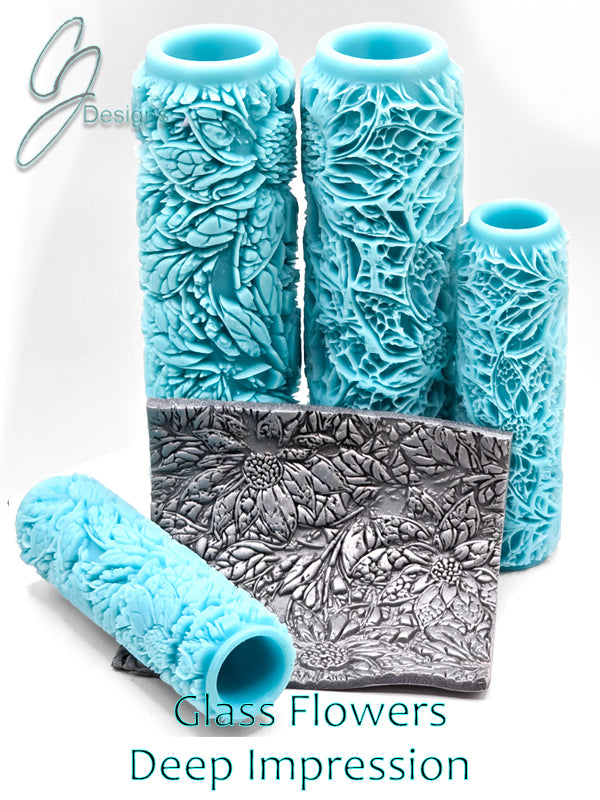 Glass Flowers Deep Impression Texture Rollers