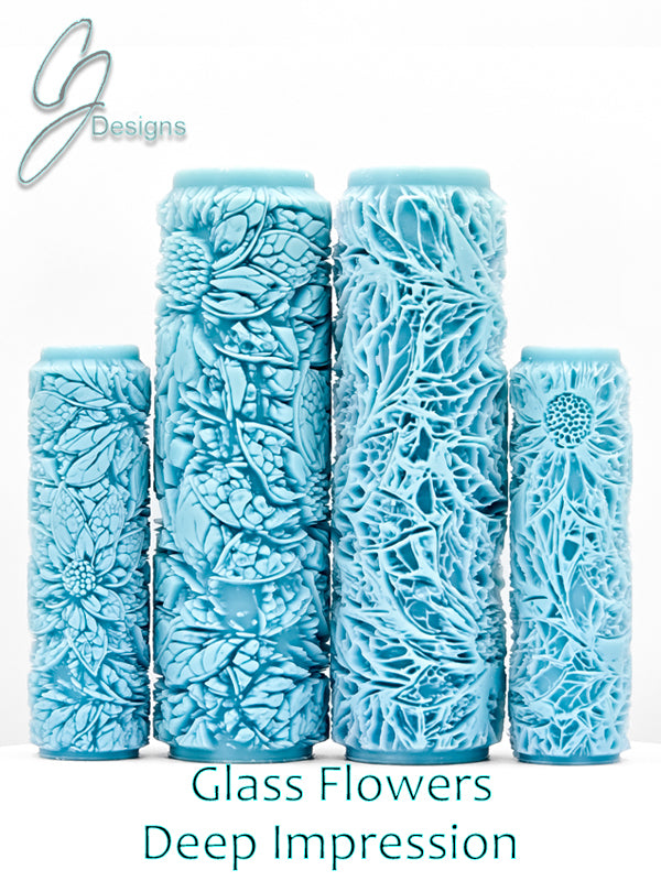 Glass Flowers Deep Impression Texture Rollers
