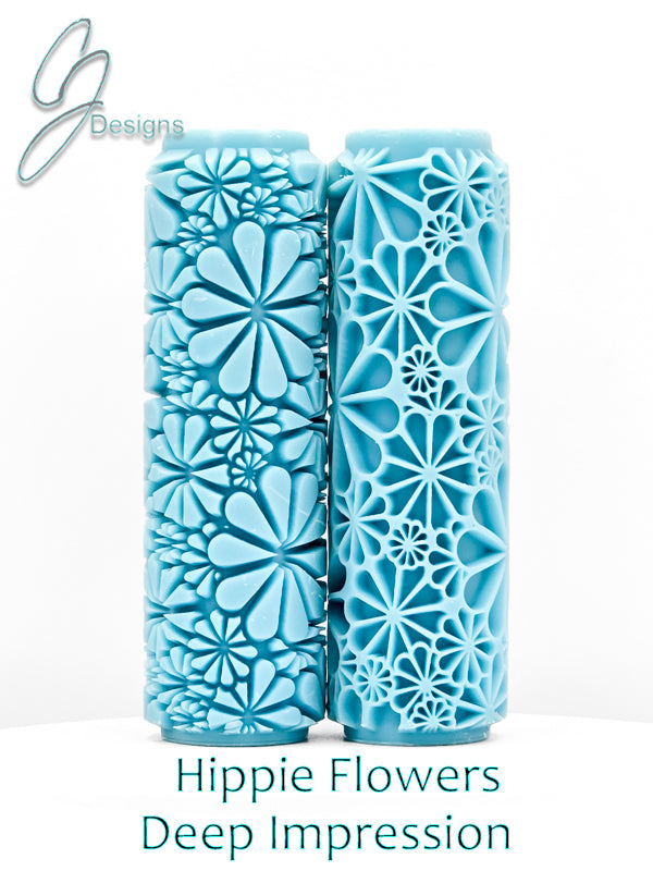 Hippie Flowers Deep Impression Texture Rollers