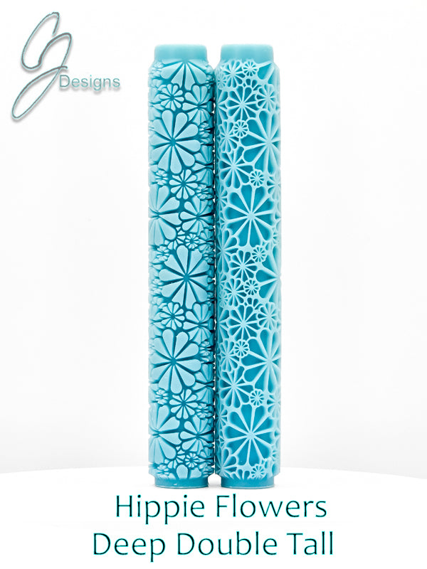 Hippie Flowers Deep Impression Texture Rollers