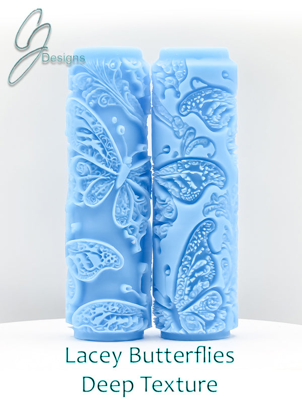 Lacey Butterflies Deep Impression Texture Rollers