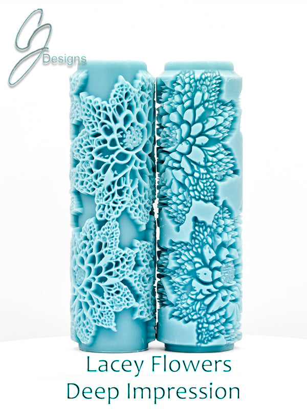 Lacey Flowers Deep Impression Texture Rollers