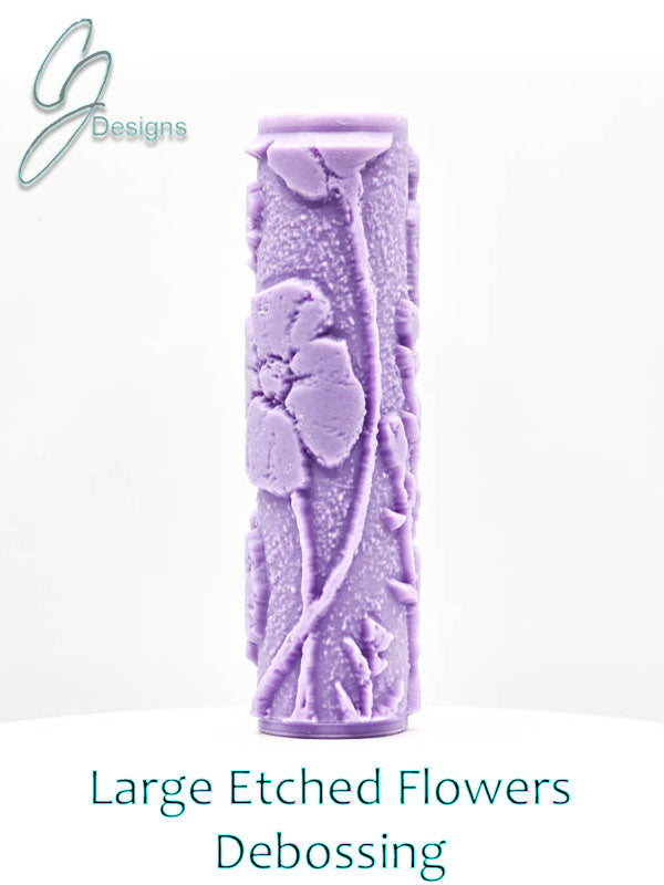 Large Etched Flowers Intricate Detail Texture Roller