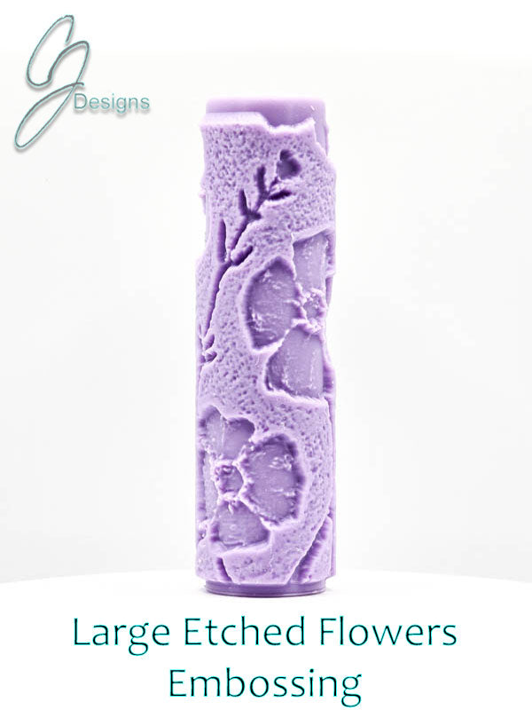Large Etched Flowers Intricate Detail Texture Roller