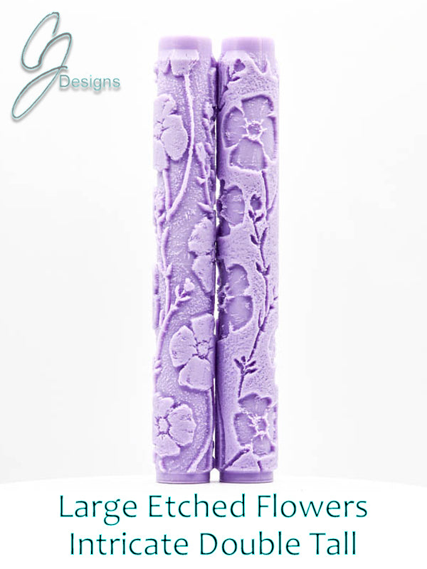 Large Etched Flowers Intricate Detail Texture Roller