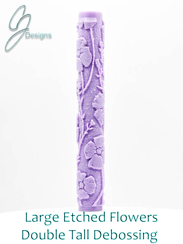 Large Etched Flowers Intricate Detail Texture Roller