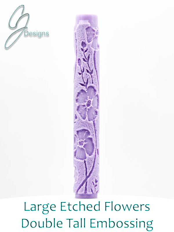 Large Etched Flowers Intricate Detail Texture Roller